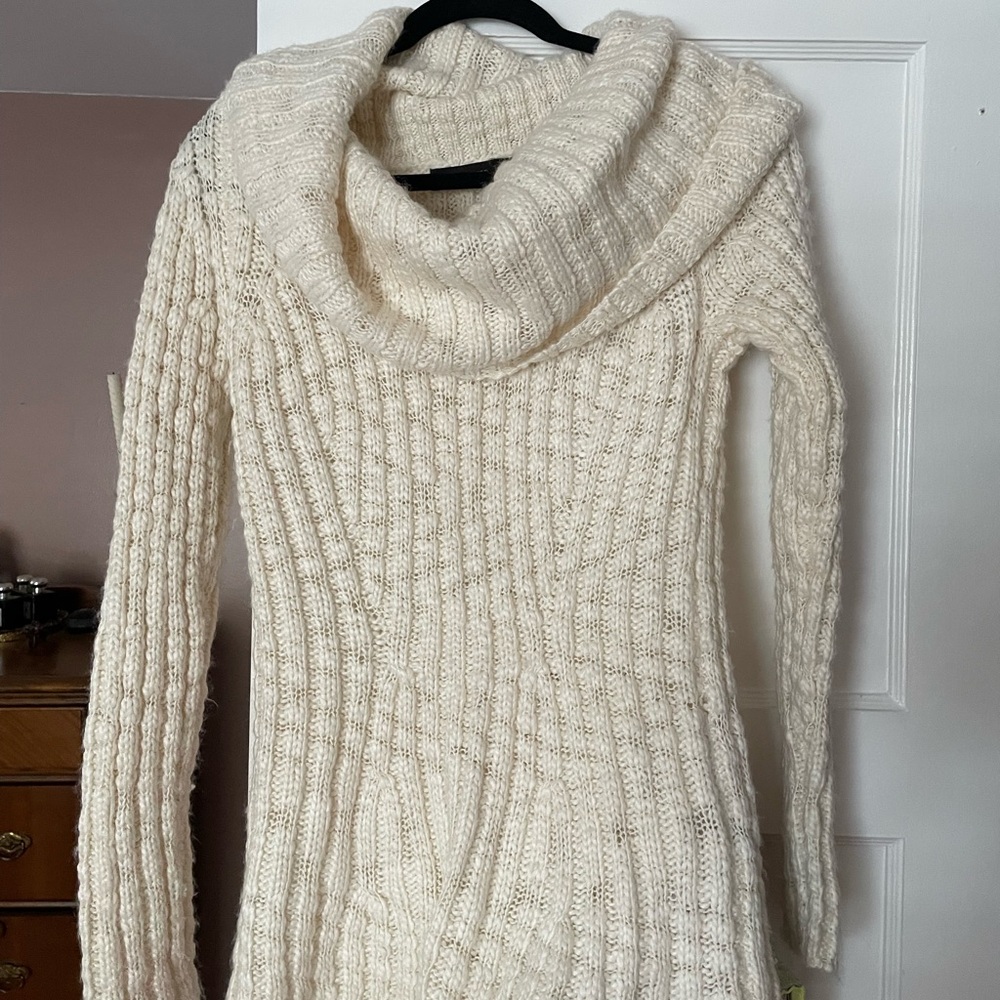 Cream off the shoulder sweater
